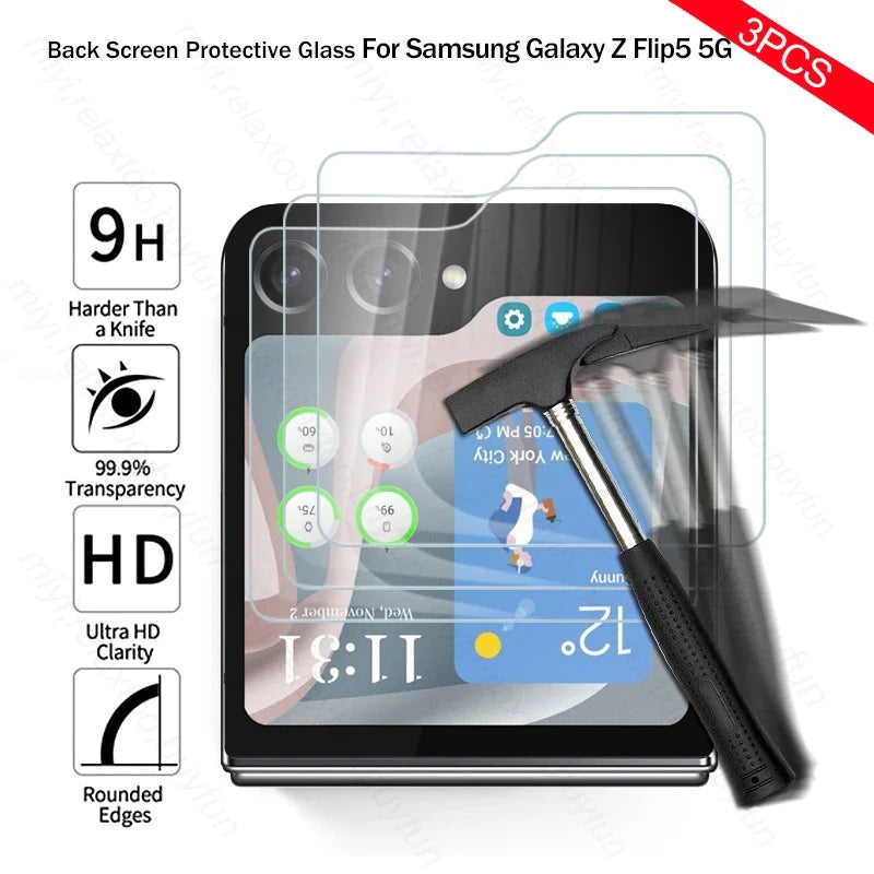 3PCS Back Screen Protector Tempered Glass