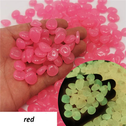 50/100Pcs Glow in the Dark Garden Pebbles For Sidewalk Garden