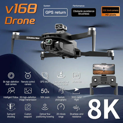 For Xiaomi V168 Drone 8K 5G GPS Professional HD